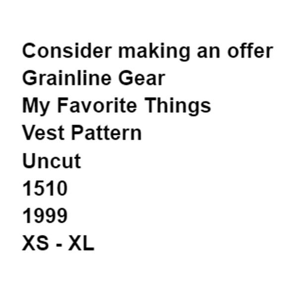 Grainline Gear 1510 Pattern My Favorite Things Vest Grandma Patchwork Unique - Picture 3 of 6